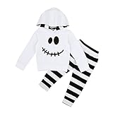 Tovadoo 子供服 ベビー服 男の子 トップス+ズボン パーカー セットアップ 長袖 秋冬 ハロウィン衣装 幽霊柄 ファッション 部屋着 パーティー