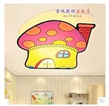 Children ToyモダンLED省エネドームライトCartoonライト子供部屋寝室ランプと提灯のきのこM Warm light WINZSC