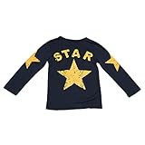 Karchi 可愛い Tシャツ　ドレス　セット　衣装　幼児　子供　　かわいい　綿　服　Tシャツトップ　　　衣装　贈り物 (120, ネイビーブルー)