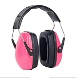 防音イヤーマフ 遮音値34dB 聴覚保護 超弾力性ヘッドバンド 軽量 大人・子供兼用 聴覚過敏・射撃 ・仕事・勉強などに適用 レッド (Pink)