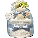 KanonBabys おむつケーキ 男の子 今治 オーガニック 出産祝い 2段 Sサイズ 2001