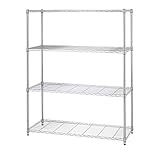 エコノミーラック ルミナスパーツ互換品 ポール径25mm フリーラック 4段 幅121.5×奥行46×高さ151cm EL2512154N