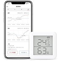 SwitchBot スイッチボット デジタル 温湿度計 スマート家電 &ndash; 高精度 スイス製センサースマホで温度湿度管理 アラーム付き グラフ記録 Alexa, GoogleHome, IFTTT対応 (ハブ必要)
