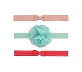 カーターの赤ちゃん3 Plume & Bow Headwrapsブルーマルチ