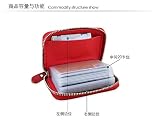 新しいグリッドスタイルのカードホルダー、大容量20枚PVCカードセット、多機能多色カード袋、男女用の硬貨財布 (Rose) [並行輸入品]