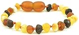 Raw Amber Teething Bracelet / Anklet for Baby - 5.5 Inches (14 Cm) - Unisex - Multicolor - Baltic Am