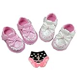 LAZA ベビー 女の子靴 子供靴 キッズ ベビーシューズ スニーカー 子供フォーマルシューズ・七五三・発表会・結婚式 演奏会 花嫁介添人 カラー ピンク ホワイト (内存12CM, ピンク)