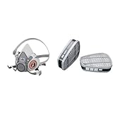 3M 防毒マスク 面体 6000 Mサイズ & 吸収缶 有機ガス用 6001