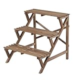 ZENGAI 3つの層 フラワーポットラック 直角 無垢材 屋内 棚 植物 ディスプレイスタンド シューズラック、3色 フラワースタンド (色 : 3＃, サイズ さいず : 60x60x61cm)