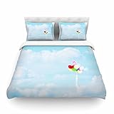 KESS InHouse Sylvia Coomes "Balloons in the Sky" Photography Kids Featherweight Duvet Cover, 68" x 8
