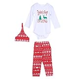 DIAMONDO 3pcs新生児赤ちゃん男の子女の子クリスマス服装ロンパーストップスパンツズボン 80:For 6-9M 1ya1zt6dz7ue5je2D04