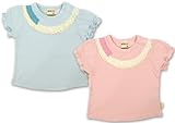 (ナチュラルエイジ)NATURAL AGE 【NATURAL AGE.】 水玉柄 レース付 布タグ付き Tシャツ 80cm/90cm/95cm/100cm 100 ピンク