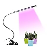 植物育成LEDライト USB接続水耕栽培ランプ グリップ型/フレキシブルアーム360度回転水槽用ライト ３段階調光 赤/青LED 6W