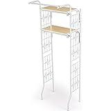 ランドリーラック ランドリー収納 伸縮 幅63.5～96cm 棚板 アンティーク調デザイン ホワイト