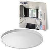 【節電対策-5年保証】OCIOC 省エネ LEDシーリングライト 4畳 6畳 2160lm 18w 超薄デザイン 洗面所 台所 トイレ キッチン 廊下 玄関 小型 天井照明 工事不要 リモコンなし メーカー5年保証 昼光色