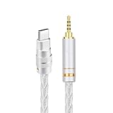 HIFI 純銀 USB タイプ C から 3.5mm 2.5mm 4.4mm ジャック タイプ C オーディオ ケーブル カー スピーカー ヘッドフォン用(Type c to 4.4,1.5m)