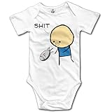 ユニセックスF Bomb Cyanide & HappinessベビーロンパースBaby Onesie Short SLEV カラー: ブラック