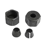 uxcell チャックナット 金属材質 スペアパーツ グレートアクセサリー 長い寿命 2個入り