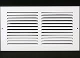 12"w X 4"h Steel Return Air Grilles - Sidewall and Cieling - HVAC DUCT COVER - White [並行輸入品]
