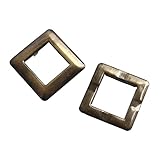 NBK ツメ式ハトメ 正方形 大 アンティークゴールド 内寸2.5×2.5cm 2組入 F5-435