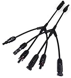 Astral アストラル ソーラー パネル 太陽光 発電 Y字型 並列用 MC4用 接続ケーブル用 コネクタ－ 耐老化性 UV耐久 防水 防塵　オス メス セット (３分岐)