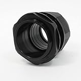 uxcell　ケーブルグランドコネクタヘッド　ハードプラスチック防水　PG48タイプ　ブラック