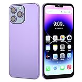 I14promax 4G ロック解除済みスマートフォン、6.5 インチ HD 画面 4GB RAM 64GB ROM フェイス アンロック Android 11 用携帯電話、デュアル SIM 超薄型軽量携帯電話、5MP 13MP 5000mAh バッテリー WIFi (紫の)