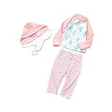 「楽々セレクトショップ」DUDU&MUMU正規品　長袖　カクタス サイズ90 100 110 120 130 140 可愛い子供用 水着 女の子　伸縮性 3点セット 上下セット キャップ付き　 女児 