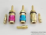 CHNsalescom 3セットガス＆水MIG TIG溶接機のクイックコネクタトーチレッド+ブルー+銅