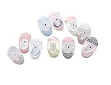 ＮiBao ベビー 幼児用純綿靴下 ソックス スニーカーソックス 10足 セット 滑り止め付き 女の子 床靴下 (M3-5歳)