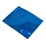 100ピース10.2 X7 cm ( 4 " x5 " )ブルークリアアルミ箔ZipロックフラットBottomポーチカラフルな食品コーヒーストレージお菓子MylarバッグバルブZiplock熱シールプ