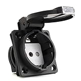 ILS - 250V 16A German Standard Power Outlet Single Plug Waterproof Wall Socket