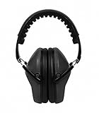 Earest EP-12 防音イヤーマフ   子供＆大人兼用 ANSI S3.19認証済み 収納ポケット付き 折りたたみ型(黒)