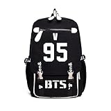 韓流グッズ VIP 可愛 BTS 防弾少年団 Bangtan Boys 花様年華Young Forever V 95 ファッション バッグ リュックサック (ブラック)