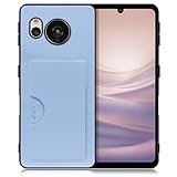 LOOF SKIN SLIM-SLOT AQUOS sense7 plus 用 アクオス ケース カバー カードポケット カード収納 カード 背面 スマホケース スマホカバー 背面カード収納 [ベビーブルー]