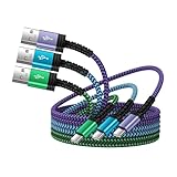 USB C ケーブル 急速充電 タイプc ケーブル （1.8M/3色セット） FodLop USB Type C ケーブ ル スマホ充電器コード QC3.0対応 充電ケーブ ル 高速データ転送 iPhone15,Galaxy S23/S10,Xperia 8/7 など USB-C機器対応