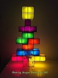 tactbitライト、オリジナルデザインby Tetris Light Designer。USB電源、LED装飾ランプセット。元、すべての季節Magical LEDデスクランプ/ホームデコレーション/