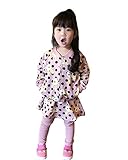 [FERE8890] ベビー 女の子 トップス キュロット着 ドット柄 水玉模様 キッズ衣装 ファスナー付き 春秋 重ね着 レイヤード イミテーション ピクニック 運動会 ピンク 身長115cm