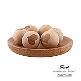 Mamimami Home 噛ても大丈夫　天然木製 ビーズ レーザー印刷　心 20mm 40個 おもちゃ　おしゃぶり　ママジュエリー DIY 噛がため「FDA認可済」「 BPAフリー」