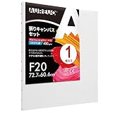 AUREUO 張りキャンバス セット F20 (72.7cmX60.6cm) 中目 全麻 1枚 リネン 専門の絵画用具 芸術絵創作 現代油絵 美術装飾 水彩画・油絵画・アクリル兼用