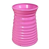 Outflower 花瓶 おしゃれ 一輪挿し 円柱 水耕栽培用 装飾用品 容器 卓上置物 ドライ花瓶 フローラ 大さな口の花瓶 雑貨 人気 割れない花瓶 フラワーベース (バラ色)