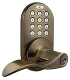 MiLocks DKL-02AQ Electronic Keyless Entry Touchpad Lever Door Lock, Antique Brass [並行輸入品]