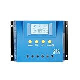 Decdeal 80A 12V / 24VオートLCDソーラー充電コントローラ 負荷バッテリ レギュレータ デュアルUSB 5V出力 過負荷保護