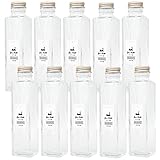 ガラス瓶角型150ml×10本セット (スクリューキャップ付) ハーバリウムに最適 マカダミ屋