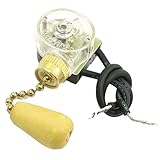 SODIAL(R) 照明天井扇風機　スイッチ　プルチェーン　3A 250VAC 6A 125VAC