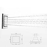 Homedec ConcealedインストールシャワーSpa真鍮スクエアマッサージジェットスプレーボディシャワーBodyspray、クローム仕上げ