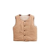 XueXian(TM)　秋冬　キッズ　ベスト　防寒　キッズ ペアベスト　厚手　子供服　男の子　女の子　無事　綿の服（身長：80-90cm）