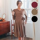 授乳・マタニティウェアカシュクール授乳ワンピース SOD5114 FREE(フリー) BLACK(ブラック)