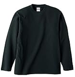 [ユナイテッドアスレ] Tシャツ 長袖無地Tシャツ5.6oz（袖口リブ無し） [メンズ] ブラック XL