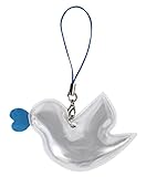 幸運を運ぶ白いハト ぷっくり リフレクター 反射キーホルダー ストラップ